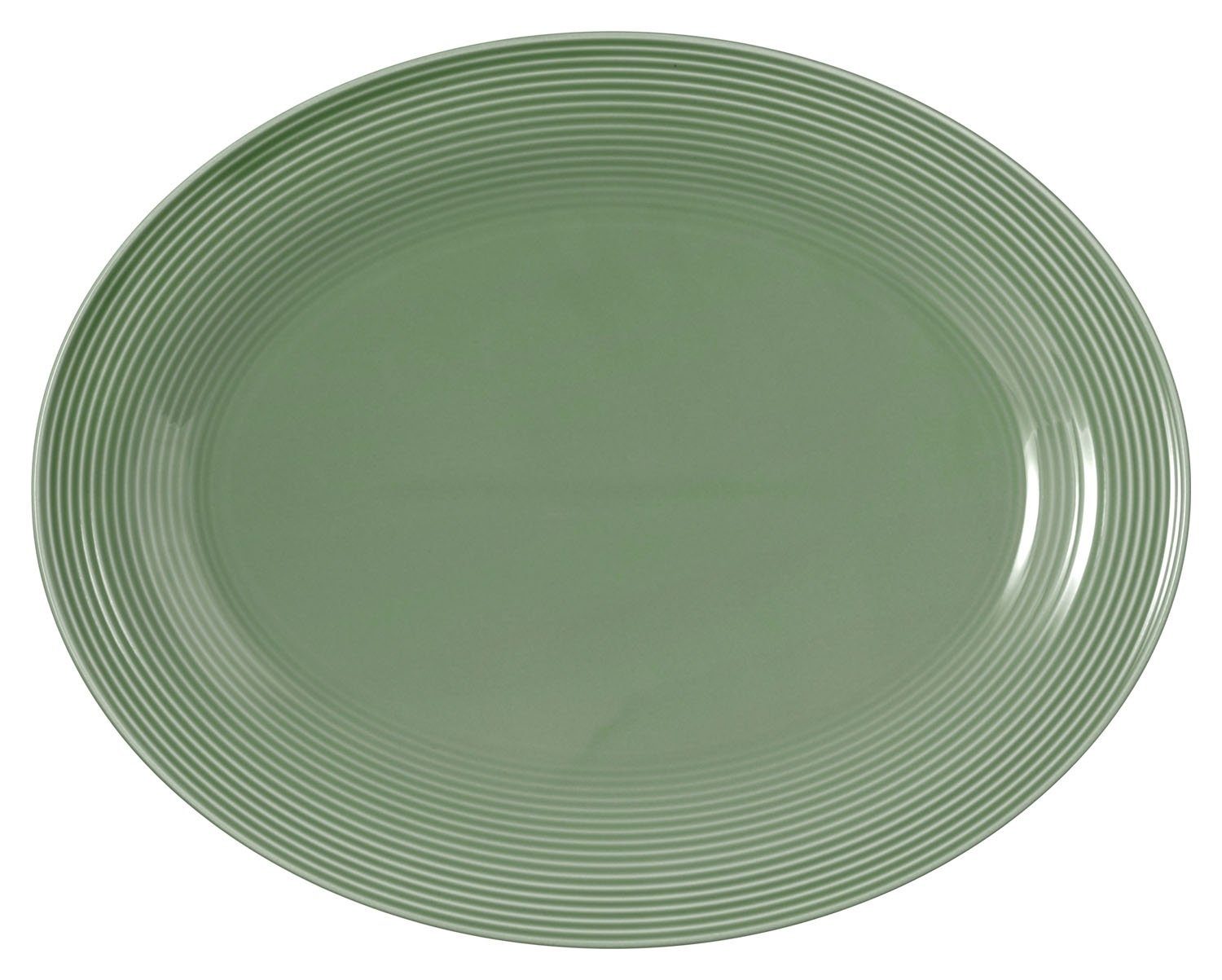 Seltmann Weiden Servierplatte Servierteller BEAT, Salbeigrün, B 35 x T 28 cm, Porzellan