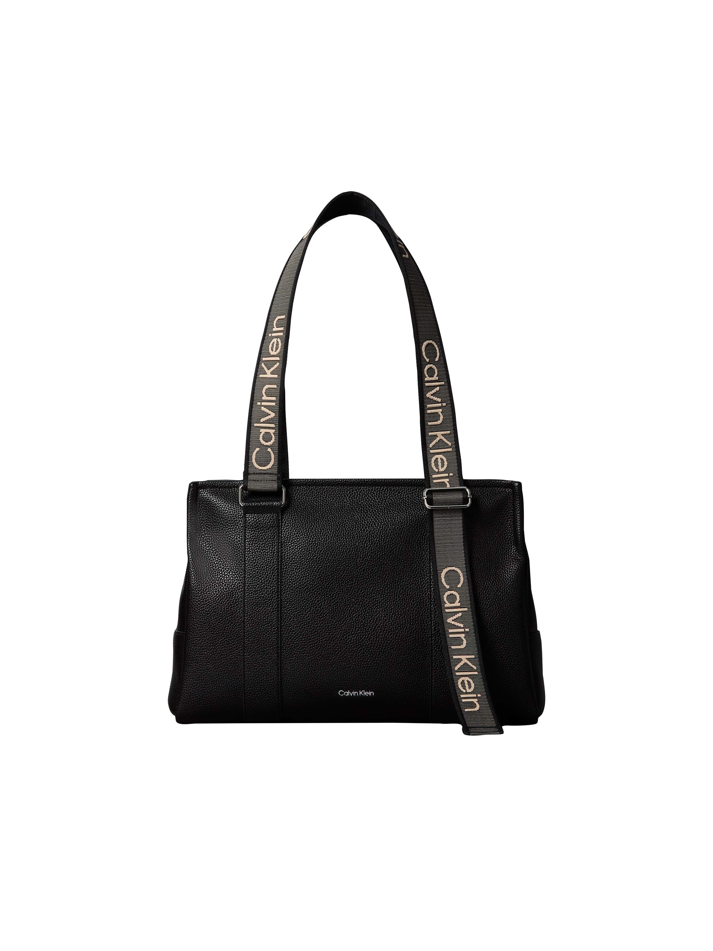 Calvin Klein Tragetasche WEBBING ADJ STRAP TOTE, große Tote Bag, Schultertasche mit Logoschriftzügen