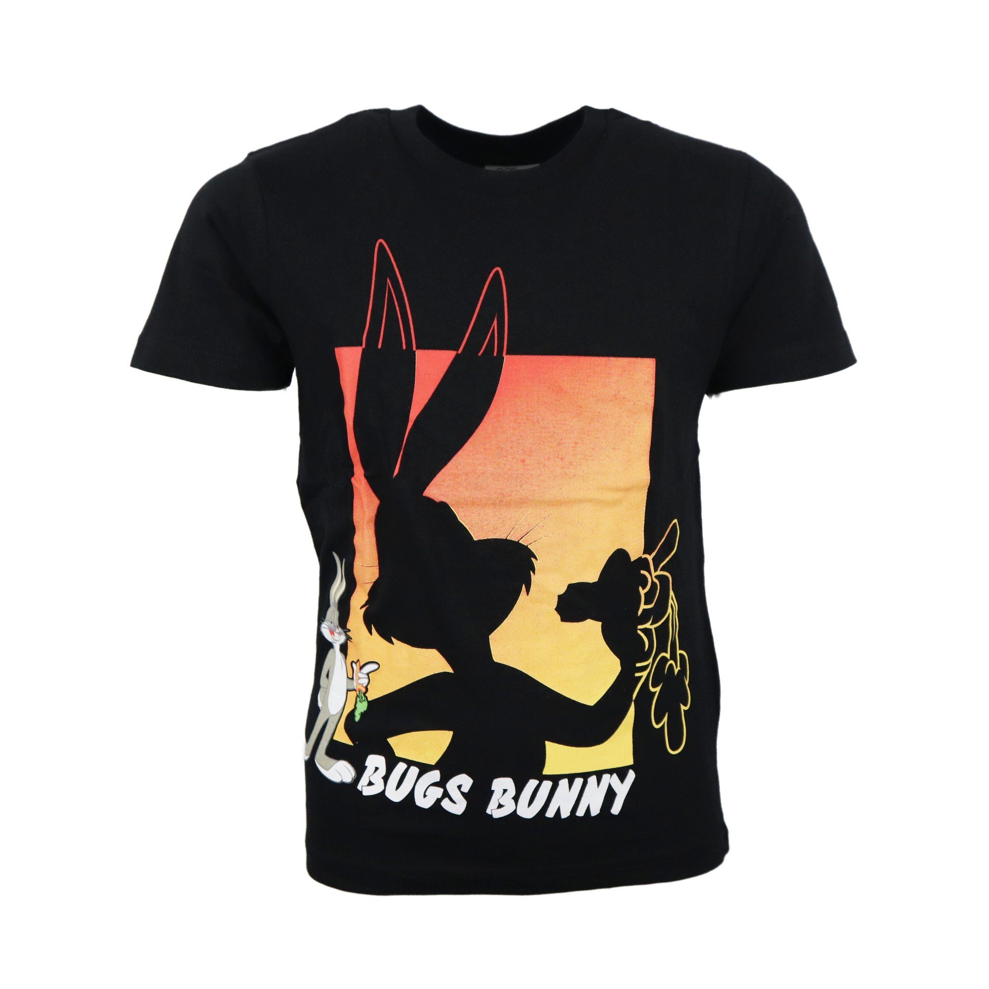 LOONEY TUNES Print-Shirt Bugs Bunny Kinder Jungen kurzarm Shirt Gr. 134 bis 164, Baumwolle Schwarz