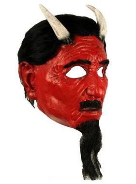 Ghoulish Productions Verkleidungsmaske Klassischer Teufel Maske, Handbemalte Latexmaske für Dein Teufel Kostüm