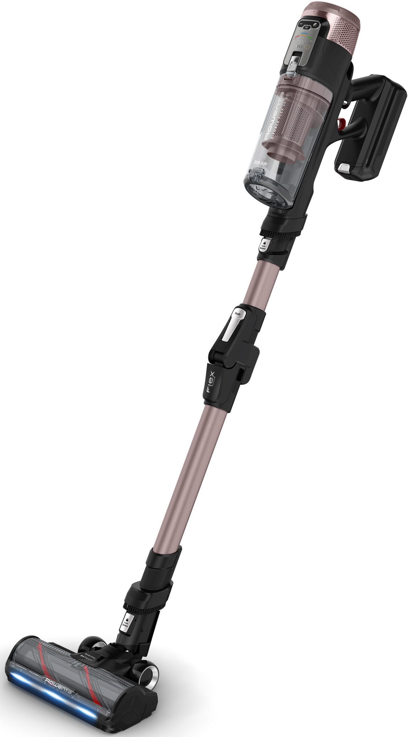 Rowenta Akku-Hand-und Stielstaubsauger X-Force Flex 16.60, 120 Minuten Laufzeit, Flex-Gelenk, beutellos, LED-Beleuchtung, extreme Saugkraft dank 315 Air Watt, RH9CD9