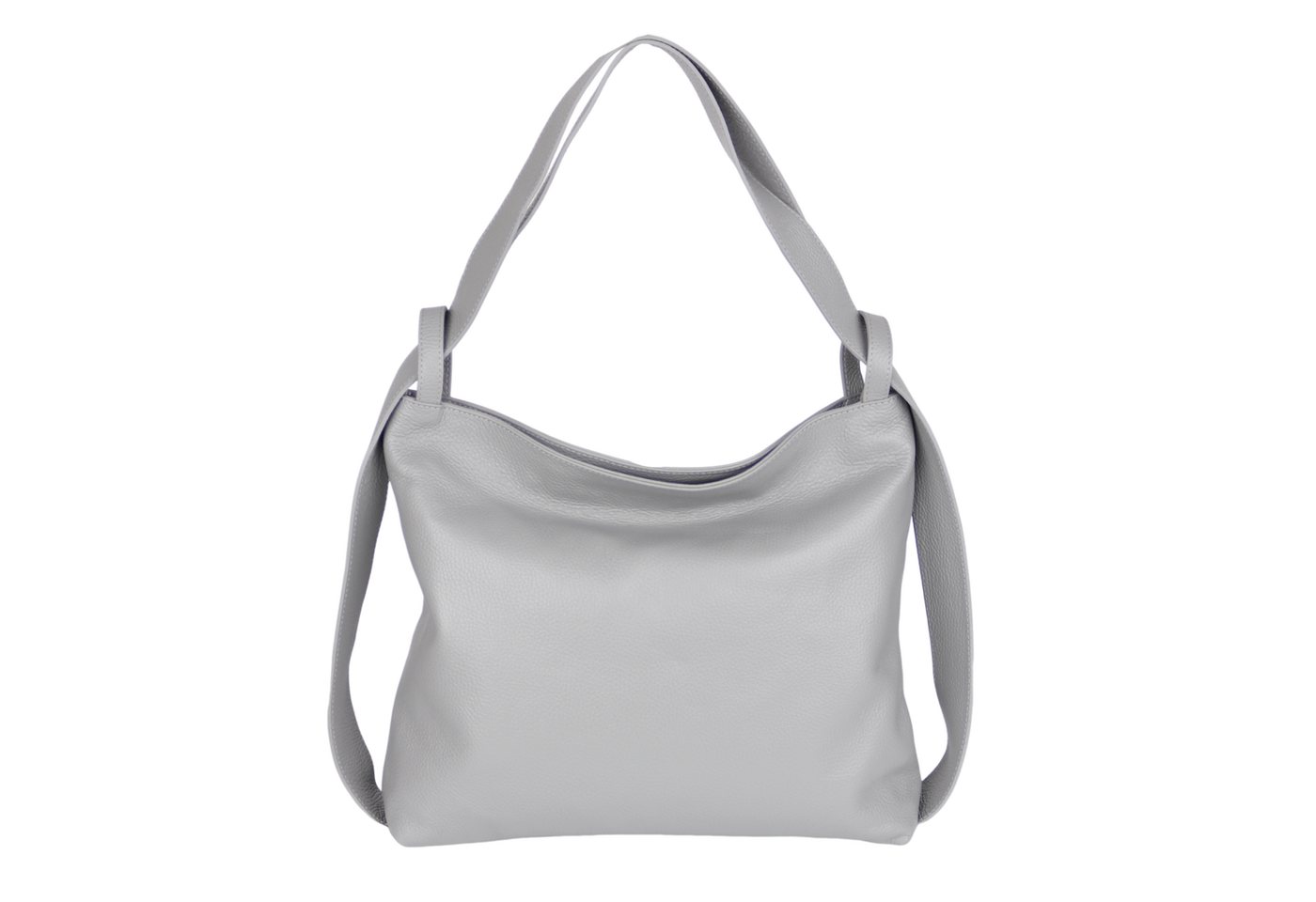 MIRROSI Beuteltasche aus Echtleder, Made in Italy, Shopper Tasche auch als Rucksack 2 in 1, Tragetasche (47x37x9cm) mit viel Stauraum
