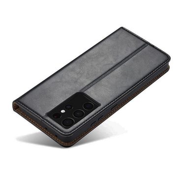 FITSU Handyhülle Handytasche für Samsung Galaxy S21 Ultra Hülle Schwarz 6,8 Zoll, Flipcase für Samsung A41 Handyhülle, Handytasche mit Kartenfach