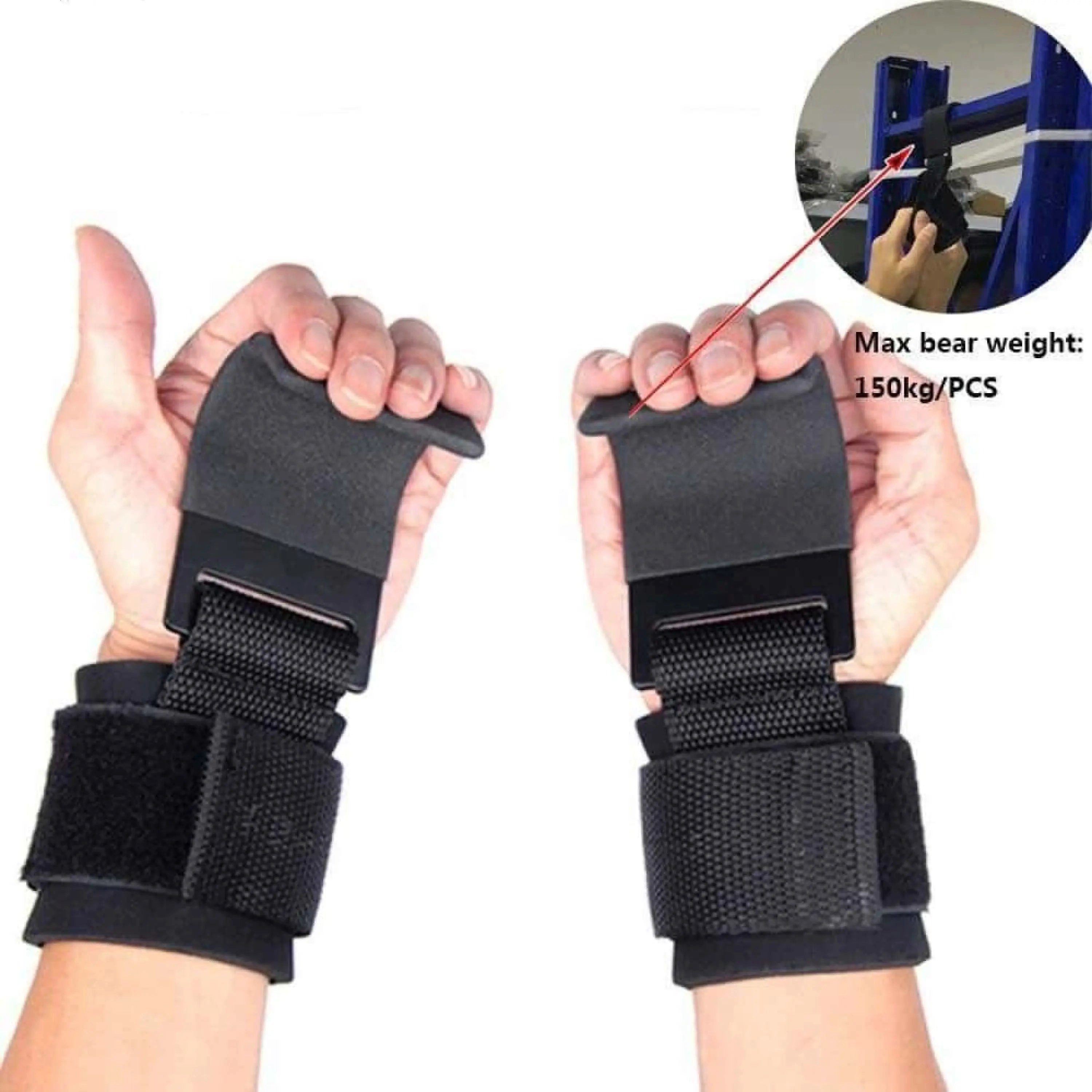 Sport-Knight® Zughilfe Fitness Zughaken, Zughilfe mit Neoprenpolster Klettverschluss