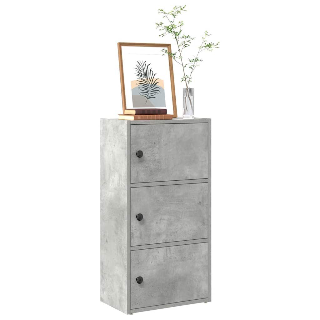 vidaXL Bücherregal Bücherregal Betongrau 40x24x77 cm Holzwerkstoff, 1-tlg.