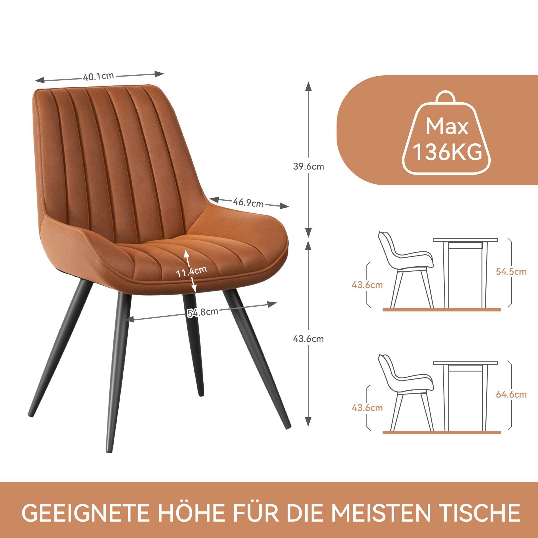 HawthyHome Esszimmerstuhl bequeme Polsterstühle Küchenstuhl (4 St), mit Rüc günstig online kaufen