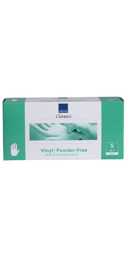 ABENA GmbH Einweghandschuhe Abena Vinyl-Handschuhe Classic Puderfrei Größe S transparent 100 Stück