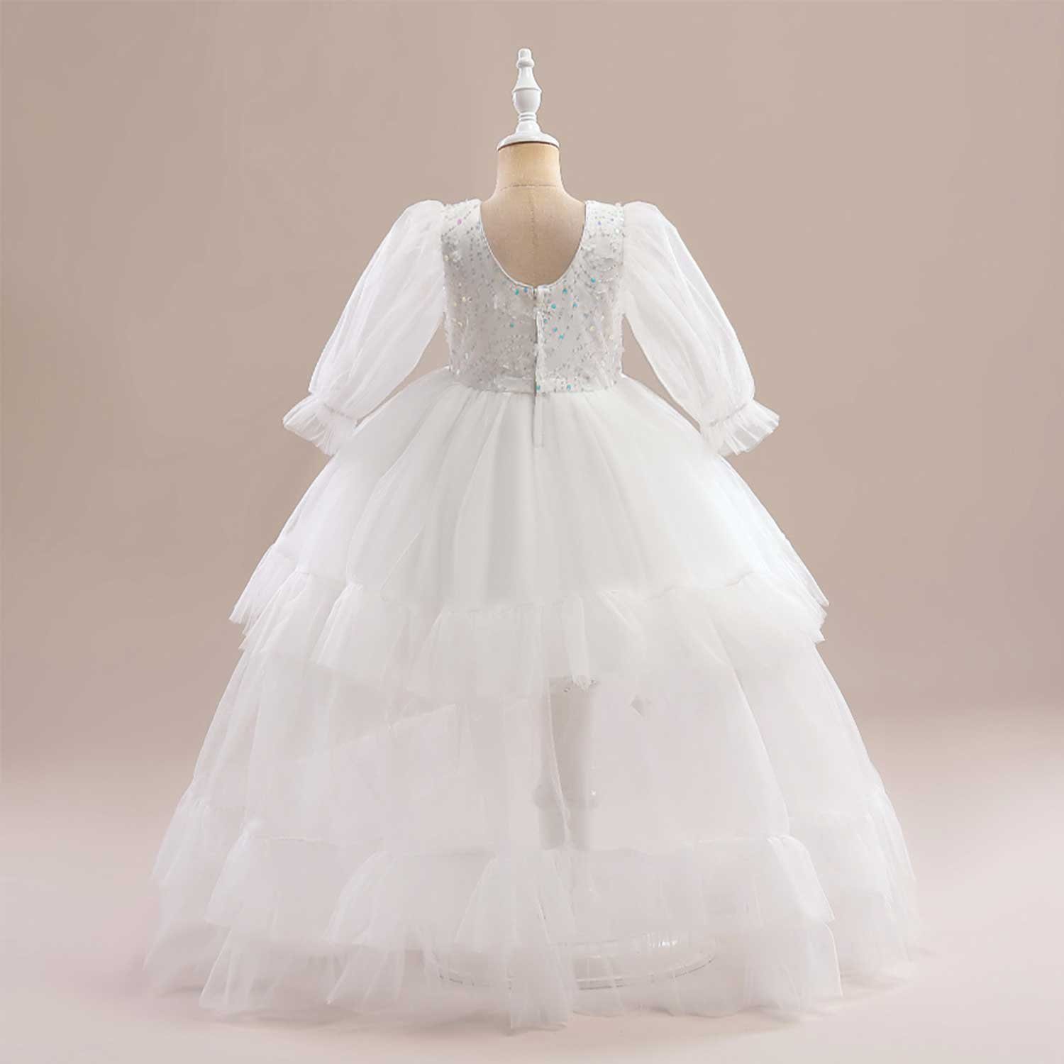 Abendkleid Daisred Prinzessinnenkleider Rosa Erstkommunionkleid Weiß Ballkleid