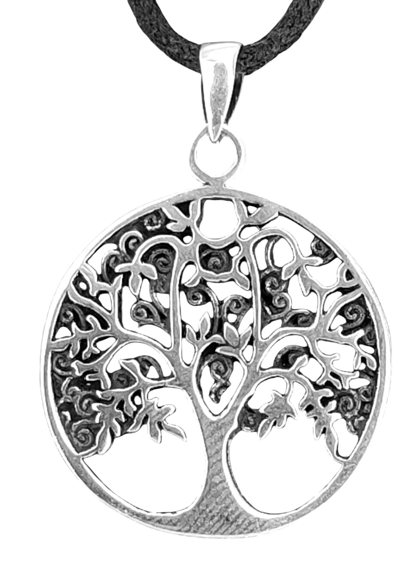 Kiss of Leather Kettenanhänger Lebensbaum Anhänger 925 Silber Yggdrasil Weltenbaum Baum Tree of Live