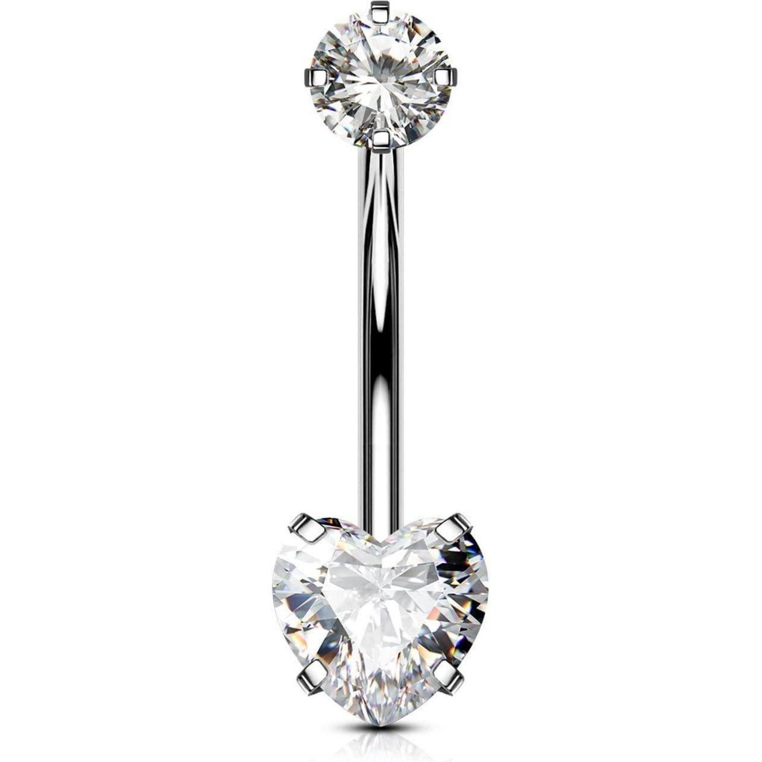 Bauchnabelpiercing Body Piercing Bauchnabelpiercing Titan 16mm 14G Stablänge 12mm