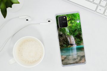 MuchoWow Handyhülle Dschungel - Wasserfall - Pflanzen - Wasser - Natur, Phone Case, Handyhülle Samsung Galaxy S10 Lite, Silikon, Schutzhülle