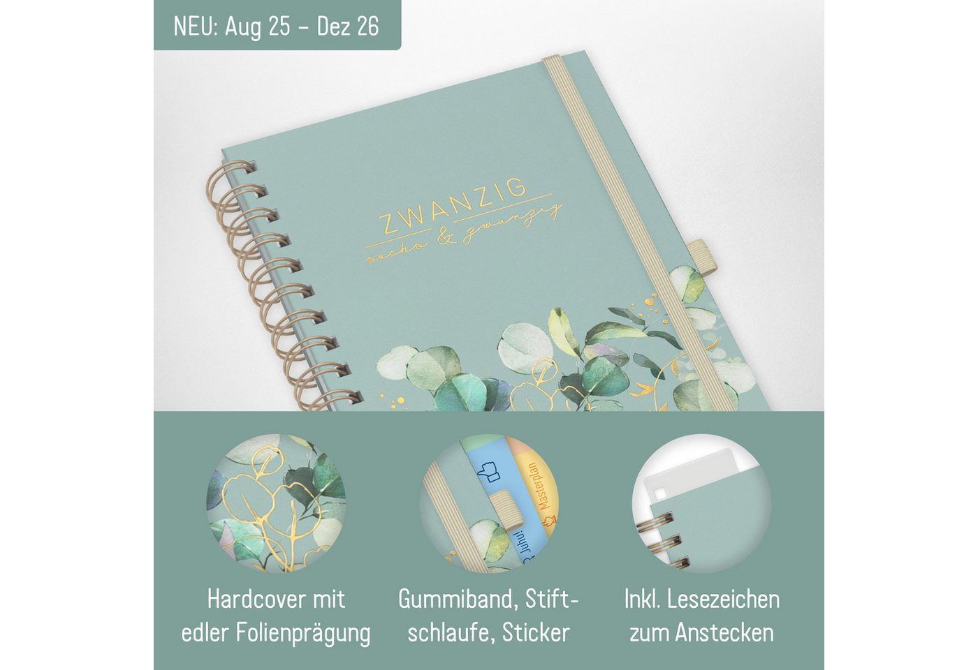 Thumbnail - Häfft Terminkalender Lieblings-Timer 2025/2026 Deluxe / A5 / 18 Monate