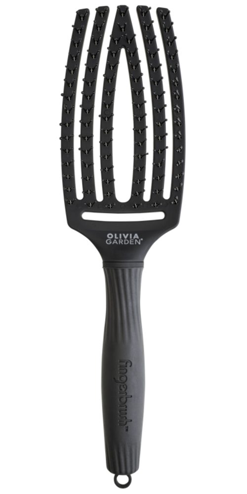 OLIVIA GARDEN Haarbürste Olivia Garden Fingerbrush Care Iconic Double Schwarz Medium