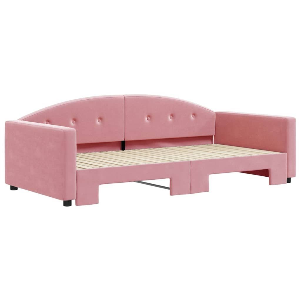 vidaXL Bett Tagesbett Ausziehbar Rosa 100x200 günstig online kaufen