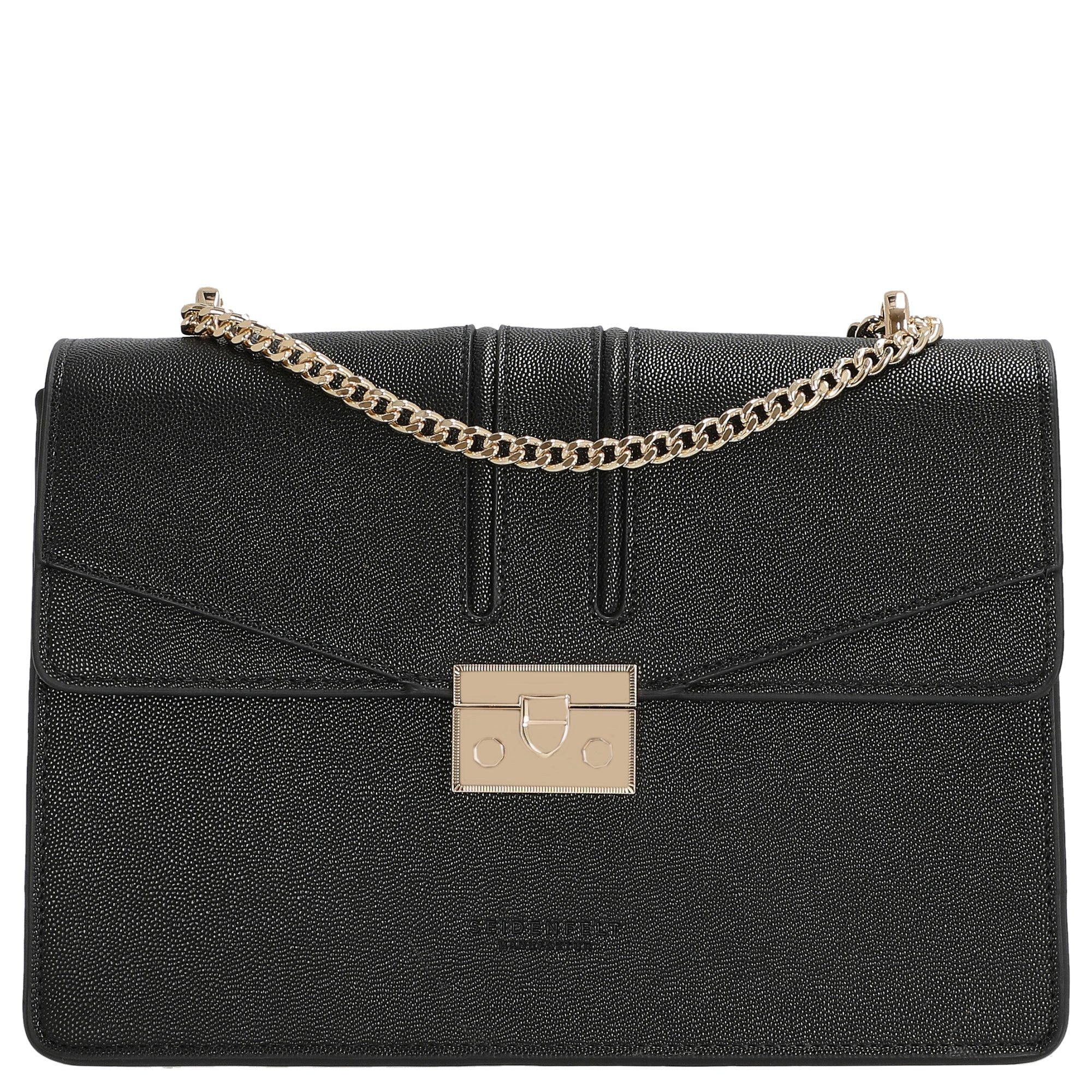 Umhängetasche Roros Big - Schultertasche 28 cm (black gold)