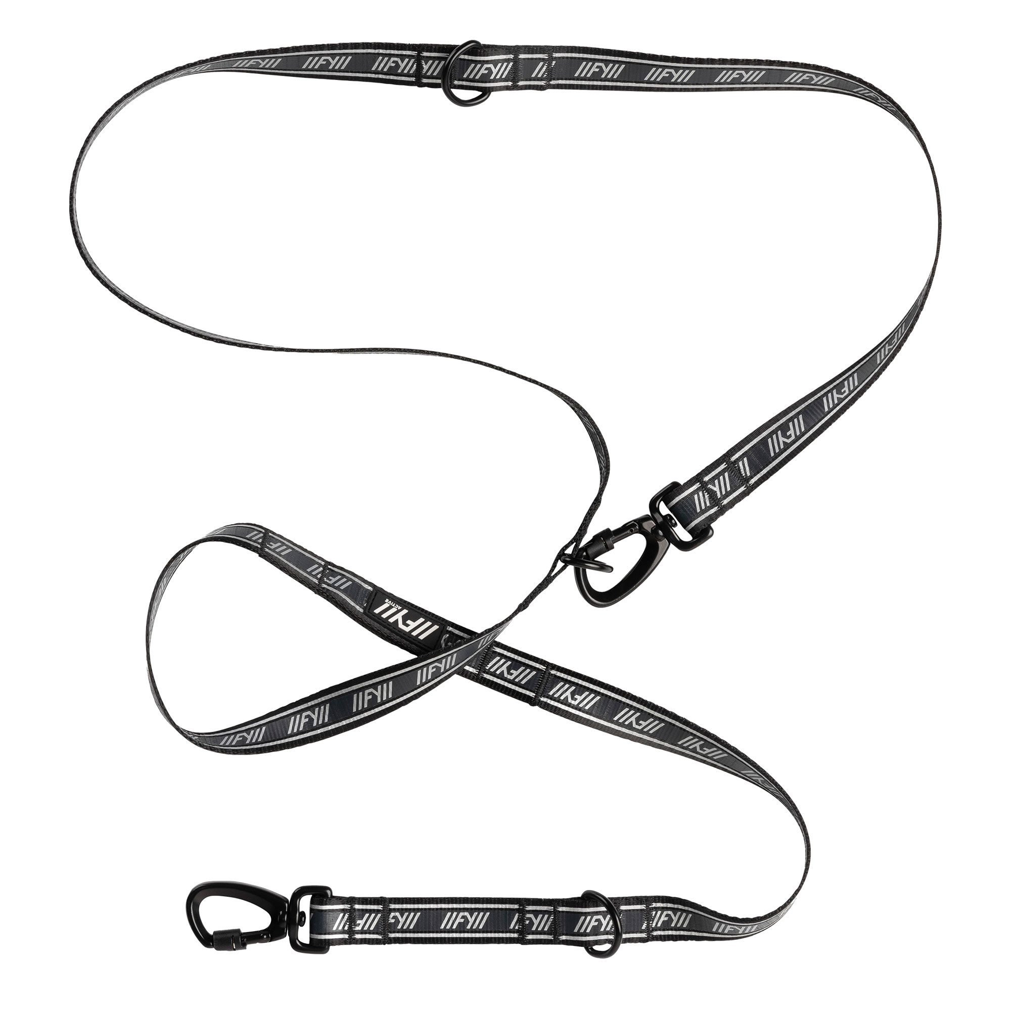 FuzzYard LIFE Führleine FuzzYard Active Multi 6-in-1 Hundeleine, Nylon (1-tlg), Doppelleine für zwei Hunde