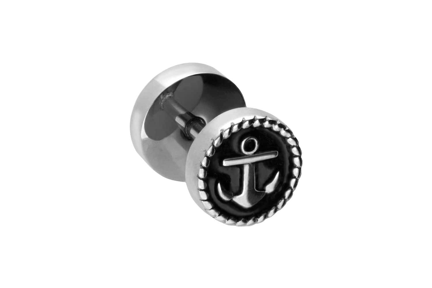 PIERCINGLINE Fake-Ear-Plug Chirurgenstahl Fake Plug ANKER (Fake Plugs, 1-tlg)