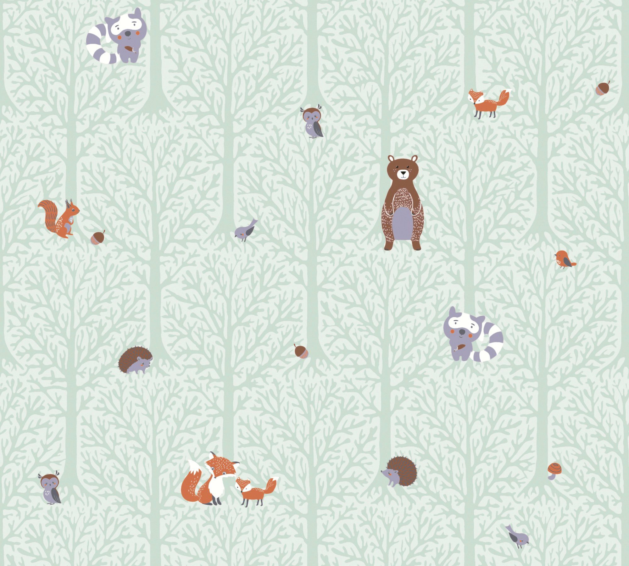 in A.S. Little Tapete Wandklebetechnik glatt, Wald, Love, saubere Création Vliestapete Verarbeitung Kinderzimmertapete Einfache, schnelle und