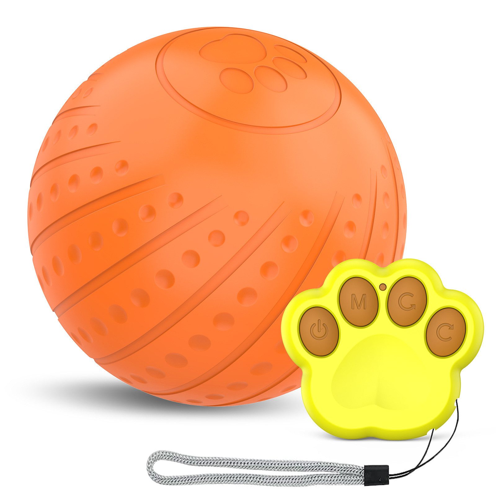 AURIVION Tier-Intelligenzspielzeug Tier-Beschäftigungsspielzeug Hundeball Elektrisch, Silikon, Set (4-tlg) Intelligenzspielzeug für Hunde,Intelligenter interaktiver 2 Spielmodi