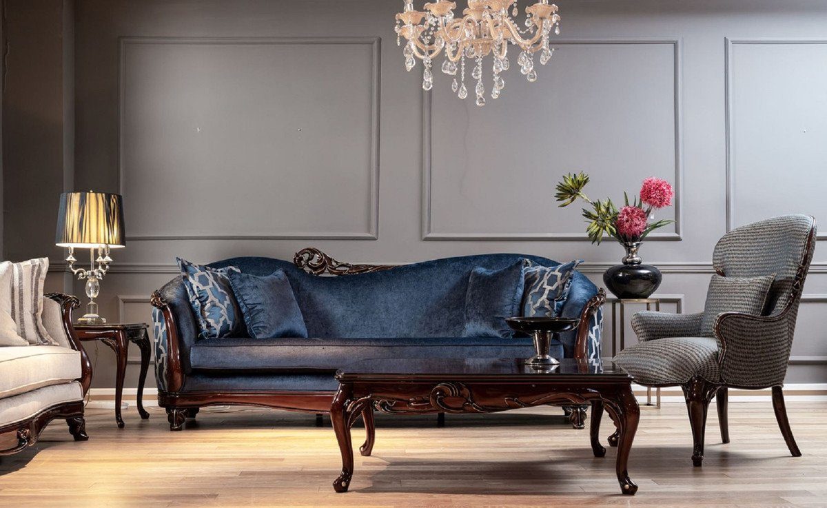 Padrino Barock Tisch Casa - Möbel Barockstil Prunkvoll - - Handgefertigter Luxus Barock Beistelltisch Dunkelbraun im Edel & Beistelltisch
