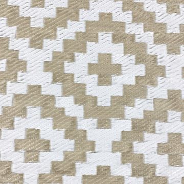 Outdoorteppich Wendbarer Outdoor-Teppich im Ethno Design in beige, Teppich-Traum, rechteckig