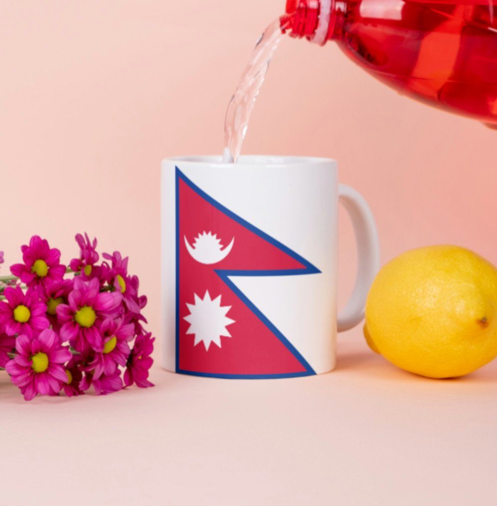 Tinisu Tasse Nepal Kaffeetasse Flagge Pot Kaffee Tasse National Becher Coffeecup