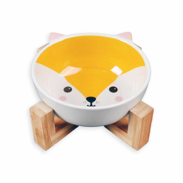 Monkimau Futternapf “Hundenapf und Katzennapf aus Keramik – Fuchs”, Keramik