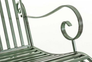 TPFLiving Schaukelstuhl Smiela (Schwingstuhl - Relaxstuhl - Lehnstuhl), Gestell: Eisen lackiert - Sitzfläche: Eisen antik-grün