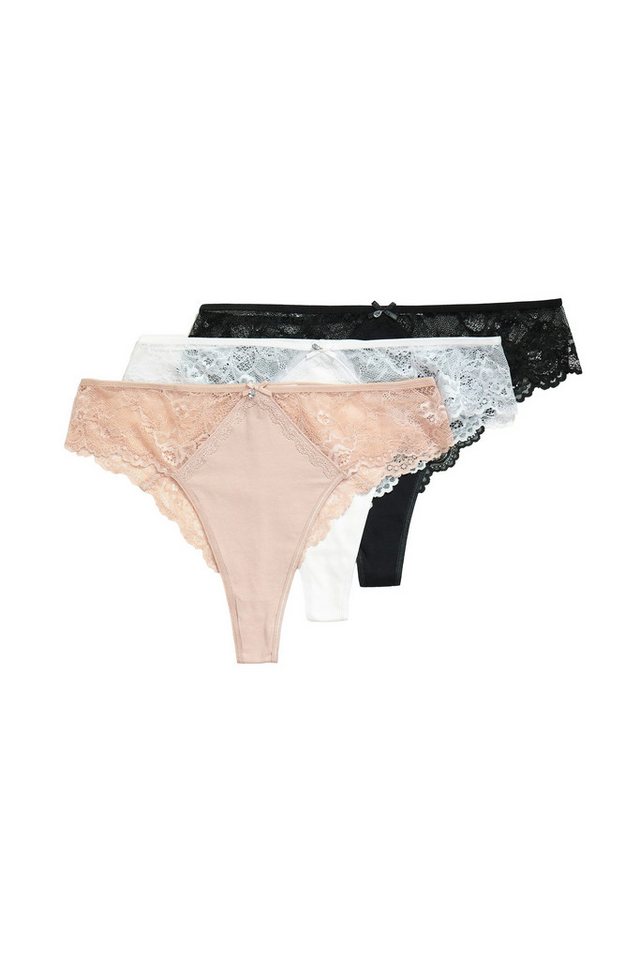Ulla Popken Slip Strings 3er-Pack Spitze