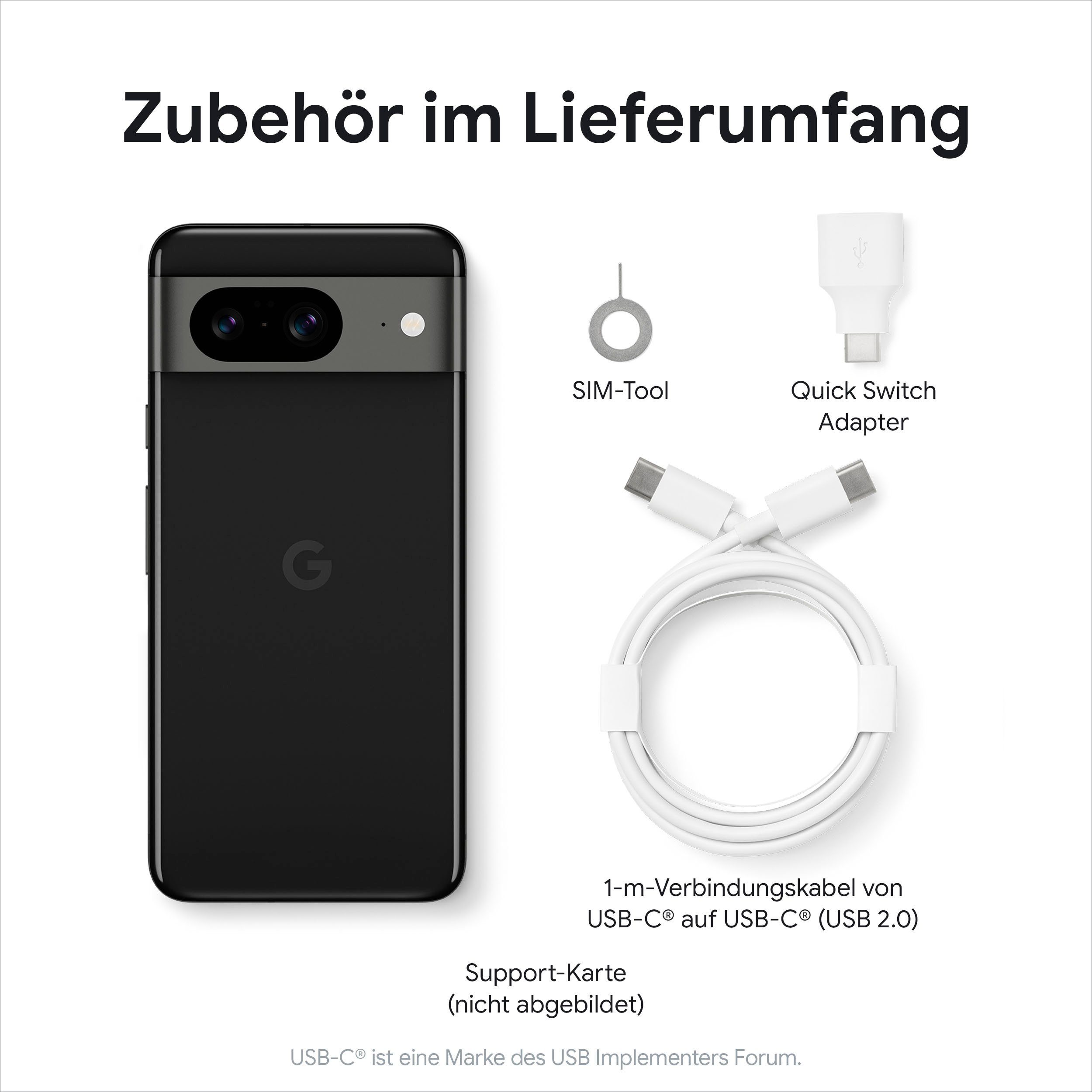 Google Pixel 8, 128GB Smartphone (15,7 cm/6,2 Zoll, 128 GB
