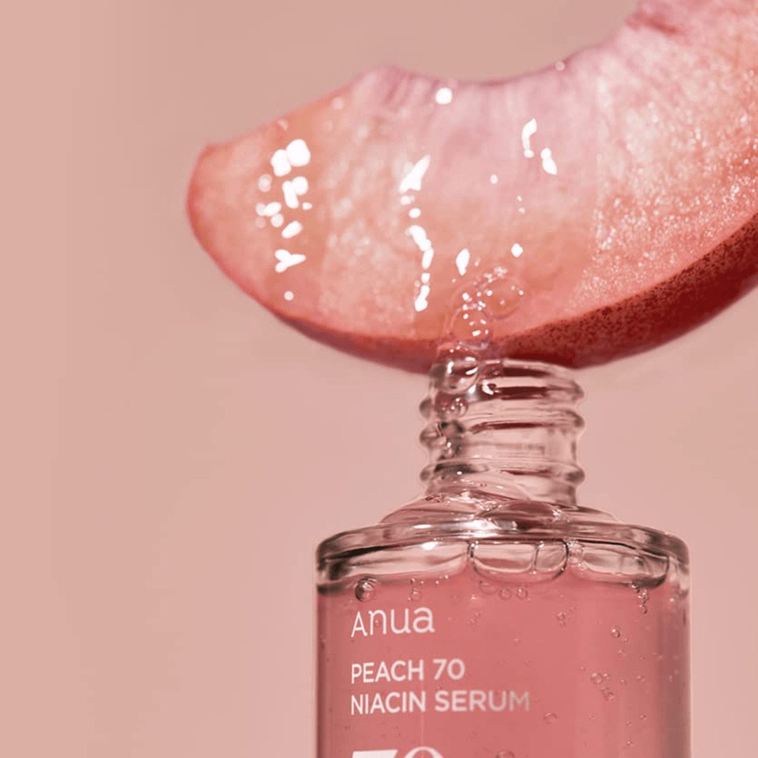 Anua Gesichtsserum Peach 70 Niacinamide Serum 30 ml – Aufhellendes Serum mit 70% Pfirsichextrakt & 5% Niacinamid zur Reduktion von Pigmentflecken, für gleichmäßigen Hautton, verfeinerte Poren – Niacin Serum