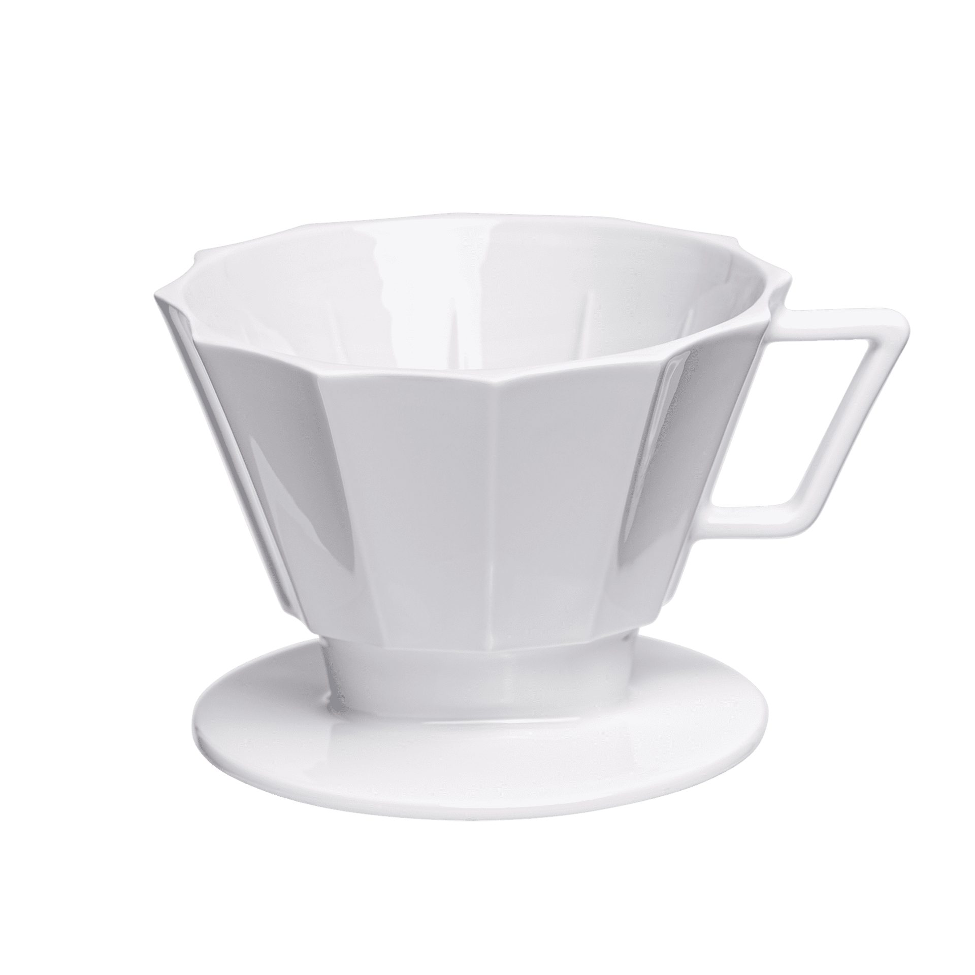 Mahlwerck Manufaktur Handfilter Kaffeefilter, Porzellan, Größe 1 x 4 Pearl White