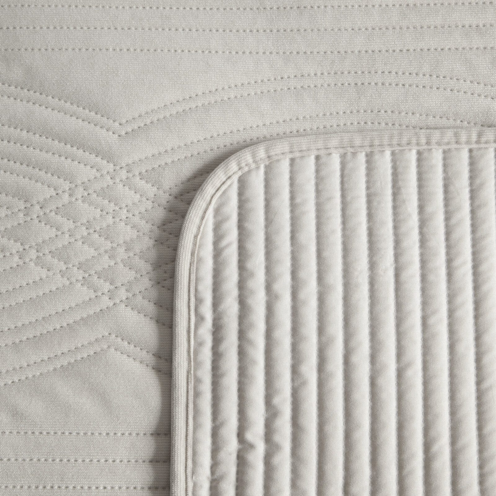 Eurofirany Tagesdecke VELVET, Steppdecke Samtdecke Karomuster Weicher Überwurf Velours – Bild 3 von 4