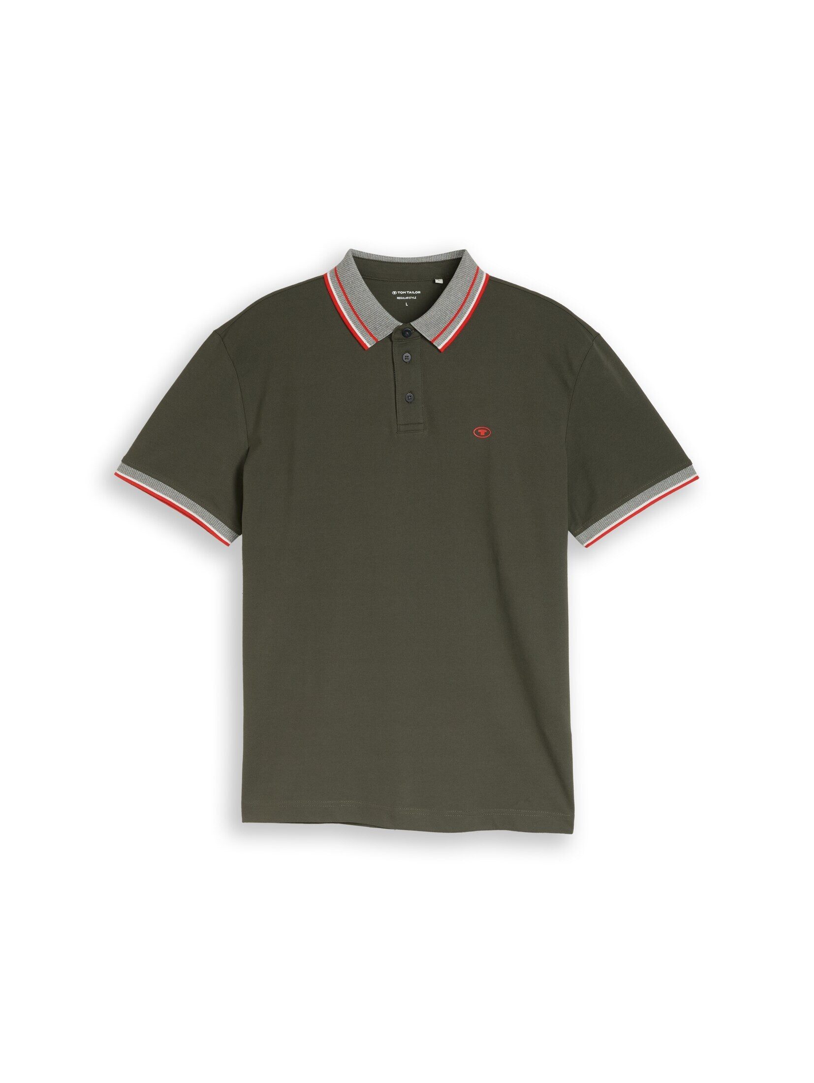 TOM TAILOR Poloshirt Poloshirts (im Einserpack) Piqué Poloshirt mit Logo-Print