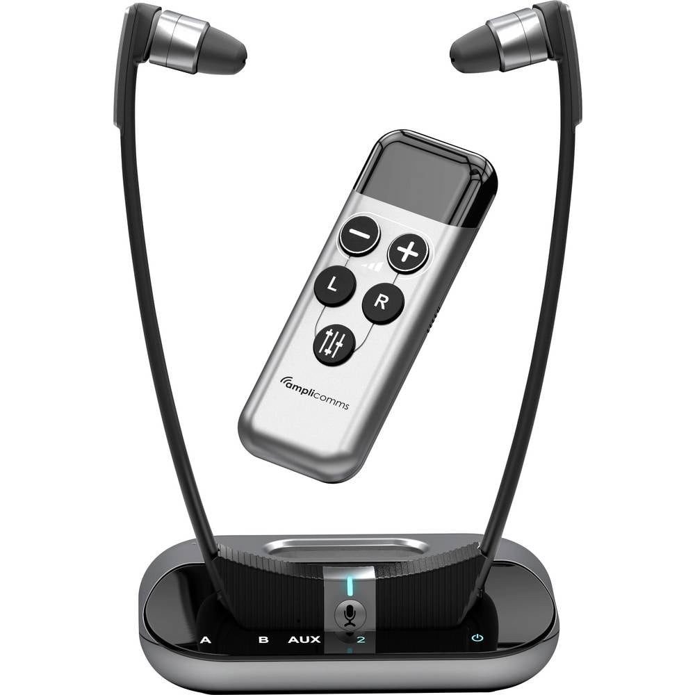 Amplicomms TV3500 In Ear Kopfhörer Kabellos Schwarz, Silber TV ATL1422665 Kopfhörer
