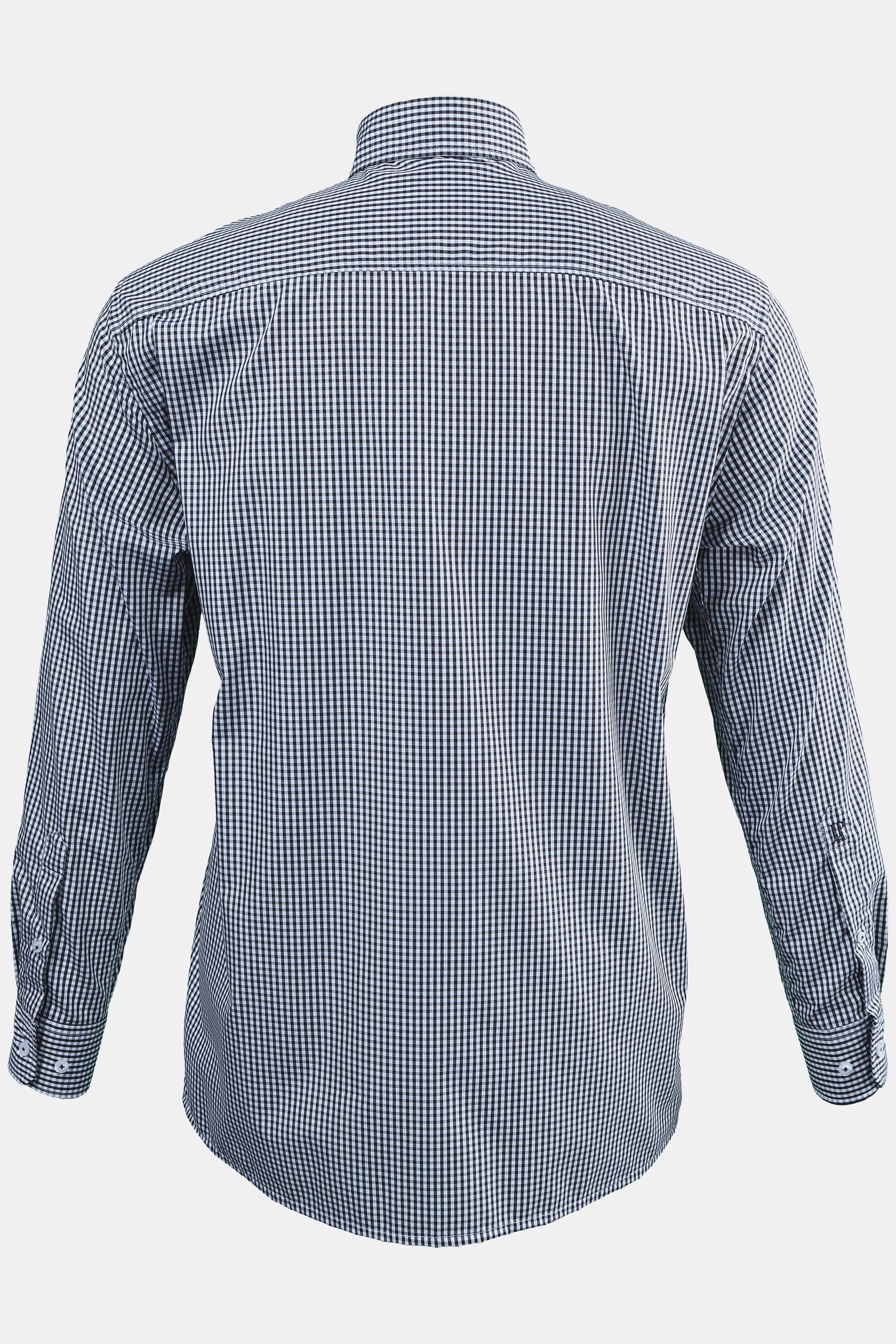 8XL Fit bis Businesshemd Business Comfort JP1880 Vichy-Karo Hemd schwarz