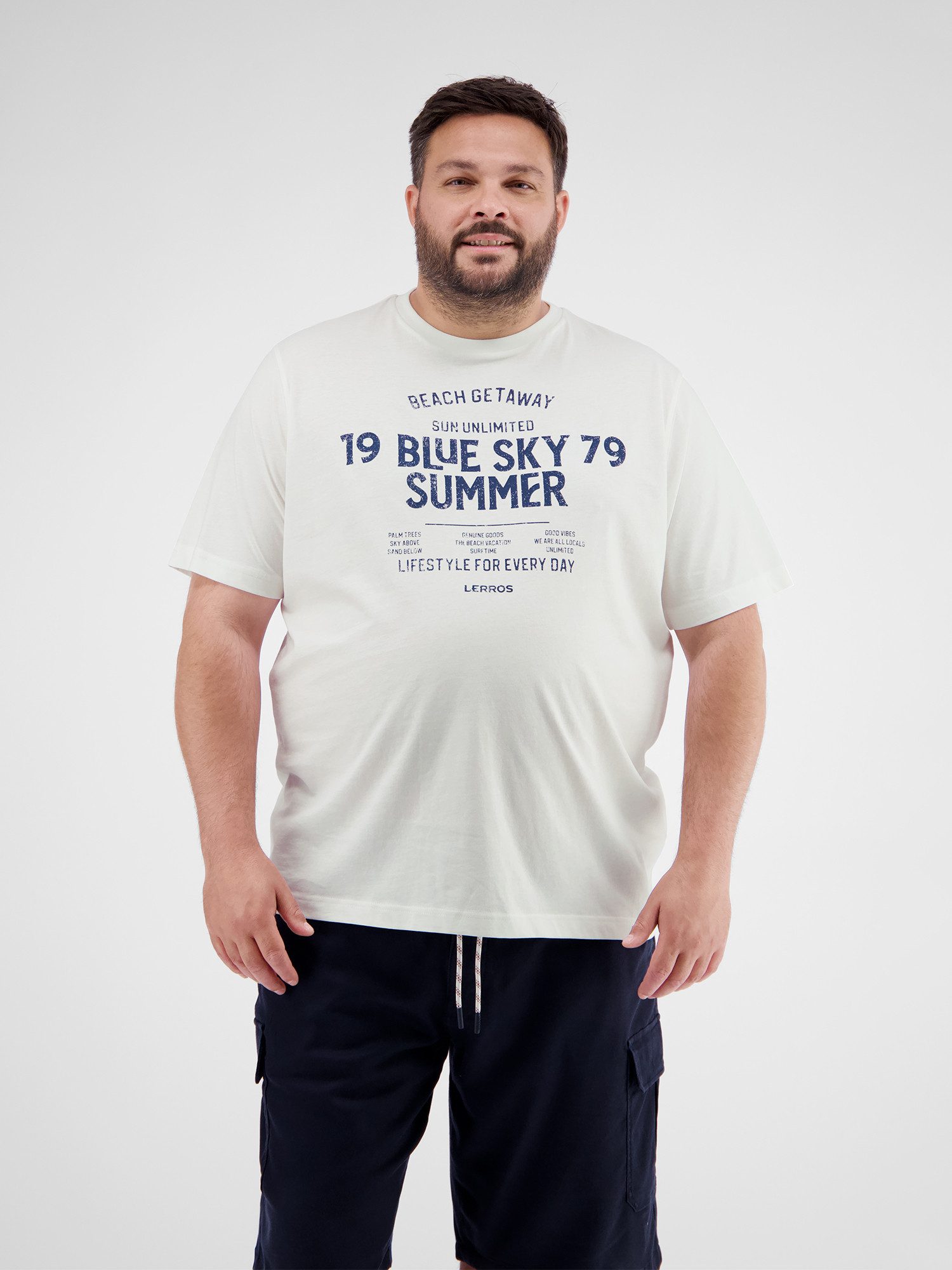 LERROS T-Shirt "LERROS Herren T-Shirt mit Brustprint" günstig online kaufen