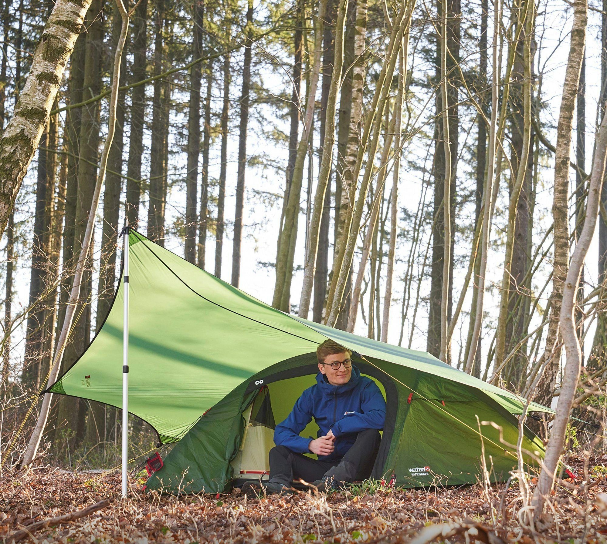 Tents für Zeltdach, Camping Wechsel Grün - M Personen: Wing Tarp-Zelt Wetterschutz Zelt, Garten, 4, Hängematte,