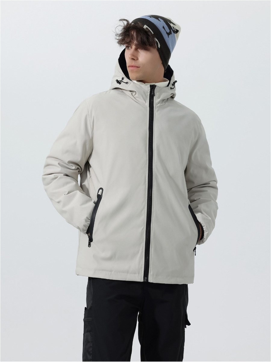 YOUTHUP Winterjacke Herren doppelseitige Übergangsjacke winddichte Steppjacke