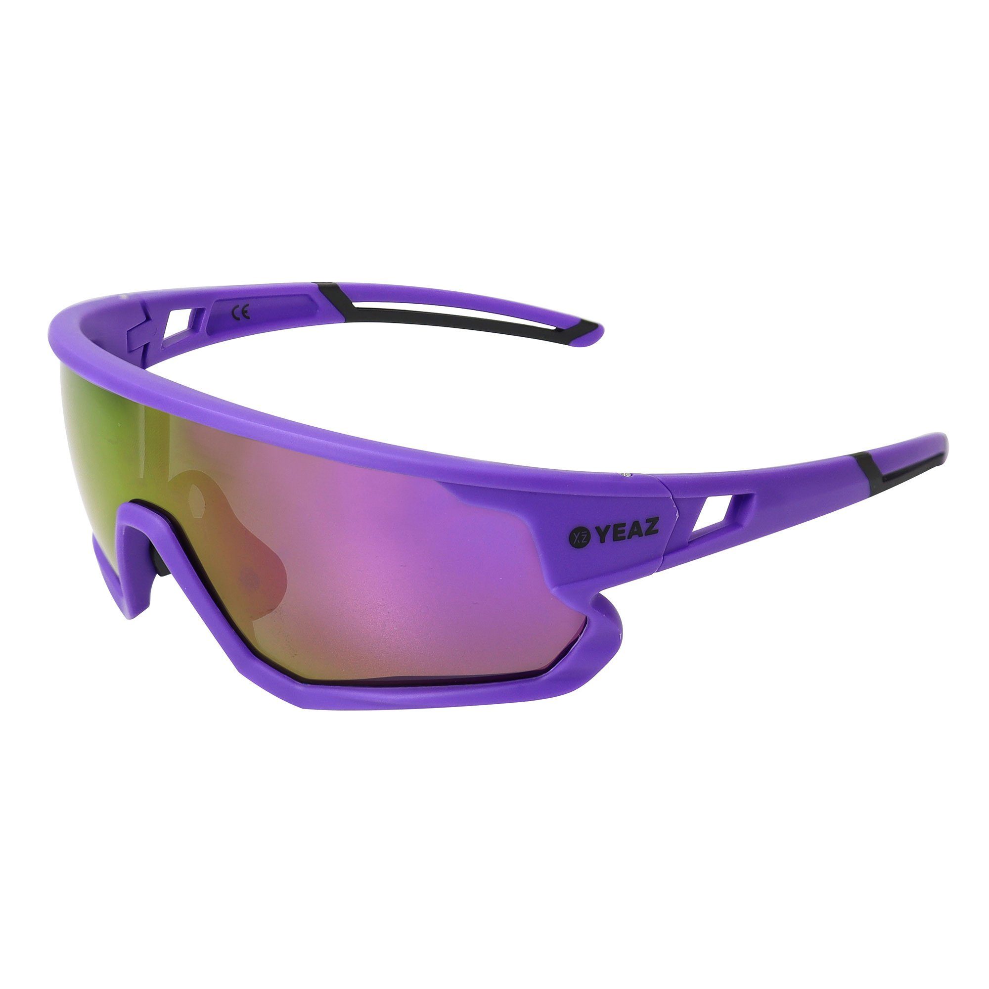 YEAZ Sportbrille SUNRISE Sport-Sonnenbrille Blue-Magenta/Purple, Guter Schutz bei optimierter Sicht