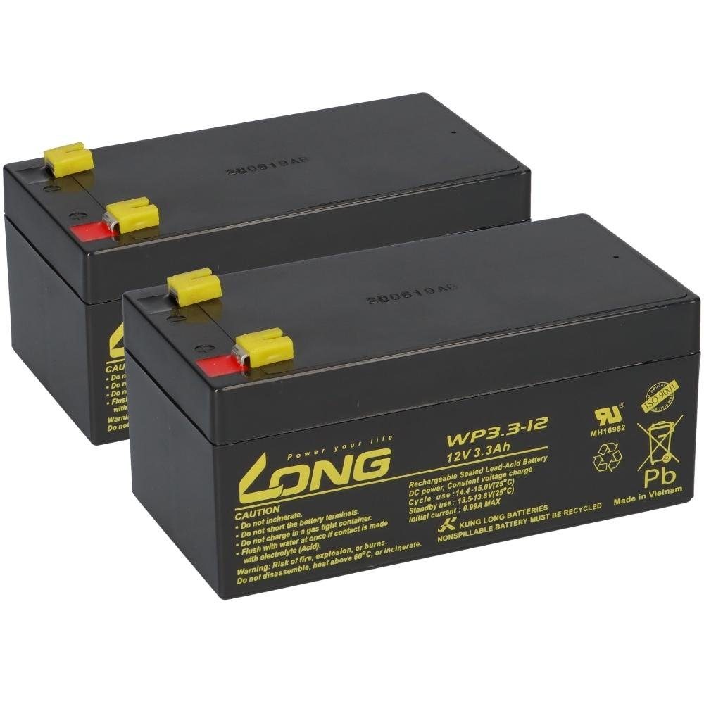 Kung Long 2x 12V 3,3Ah kompatibel 24V 6EP4133-0GB00-0AY0 AGM VdS Bleiakkus