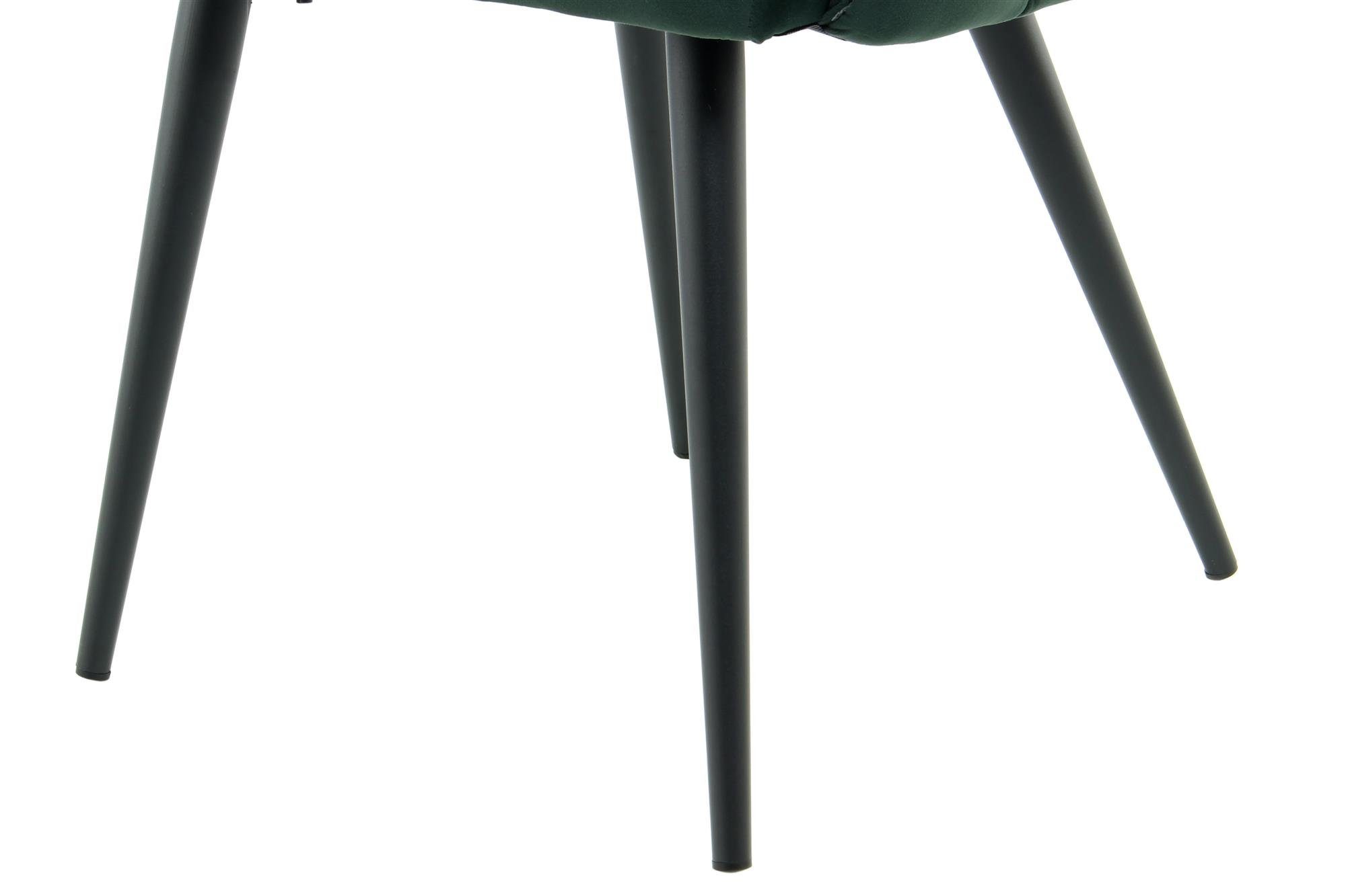 mit Samt-Stuhl Grün | Armlehne Muschel-Form Qiyano Sessel Grün Wohnzimmer Stuhl