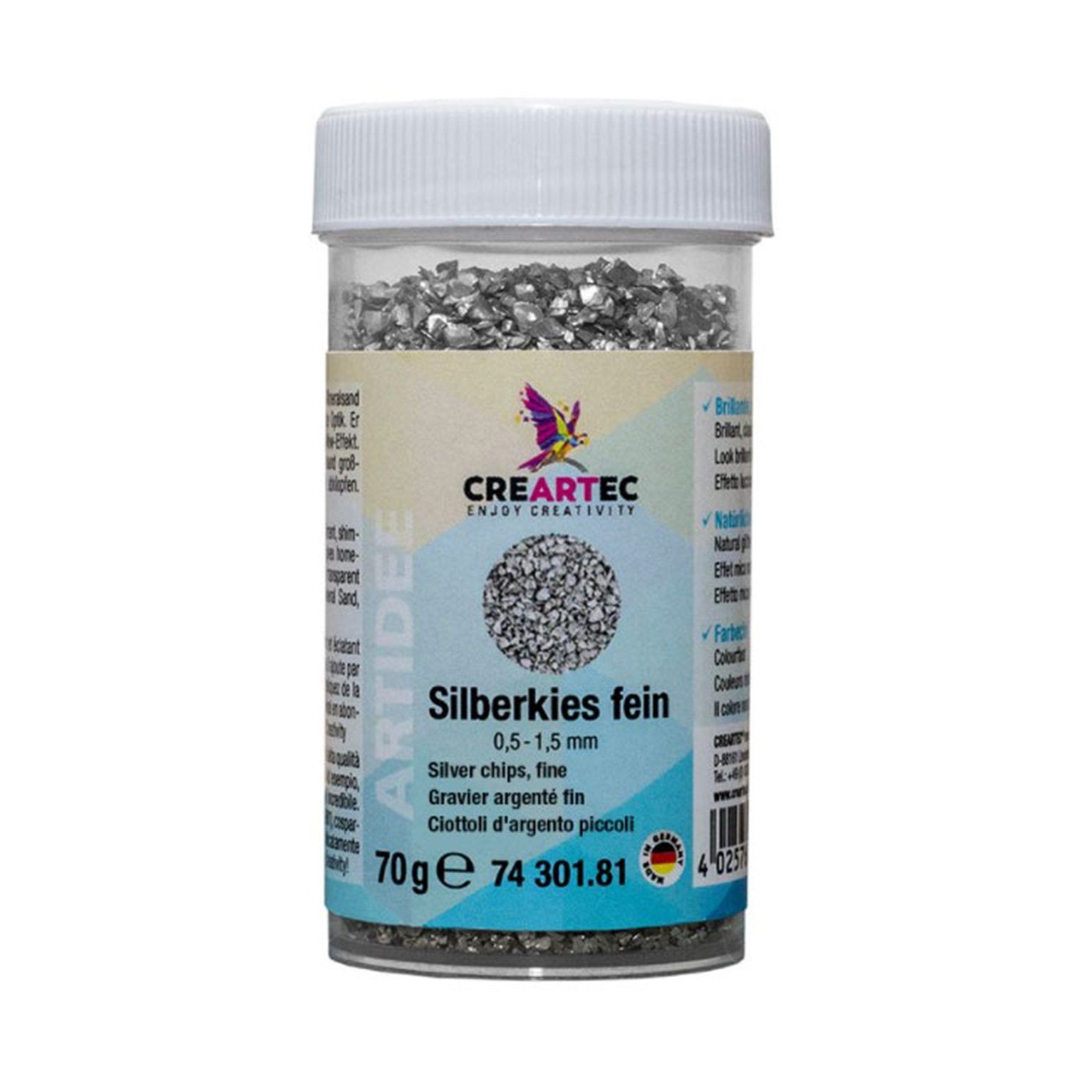 CREARTEC Modellierwerkzeug Silberkies fein, 70g