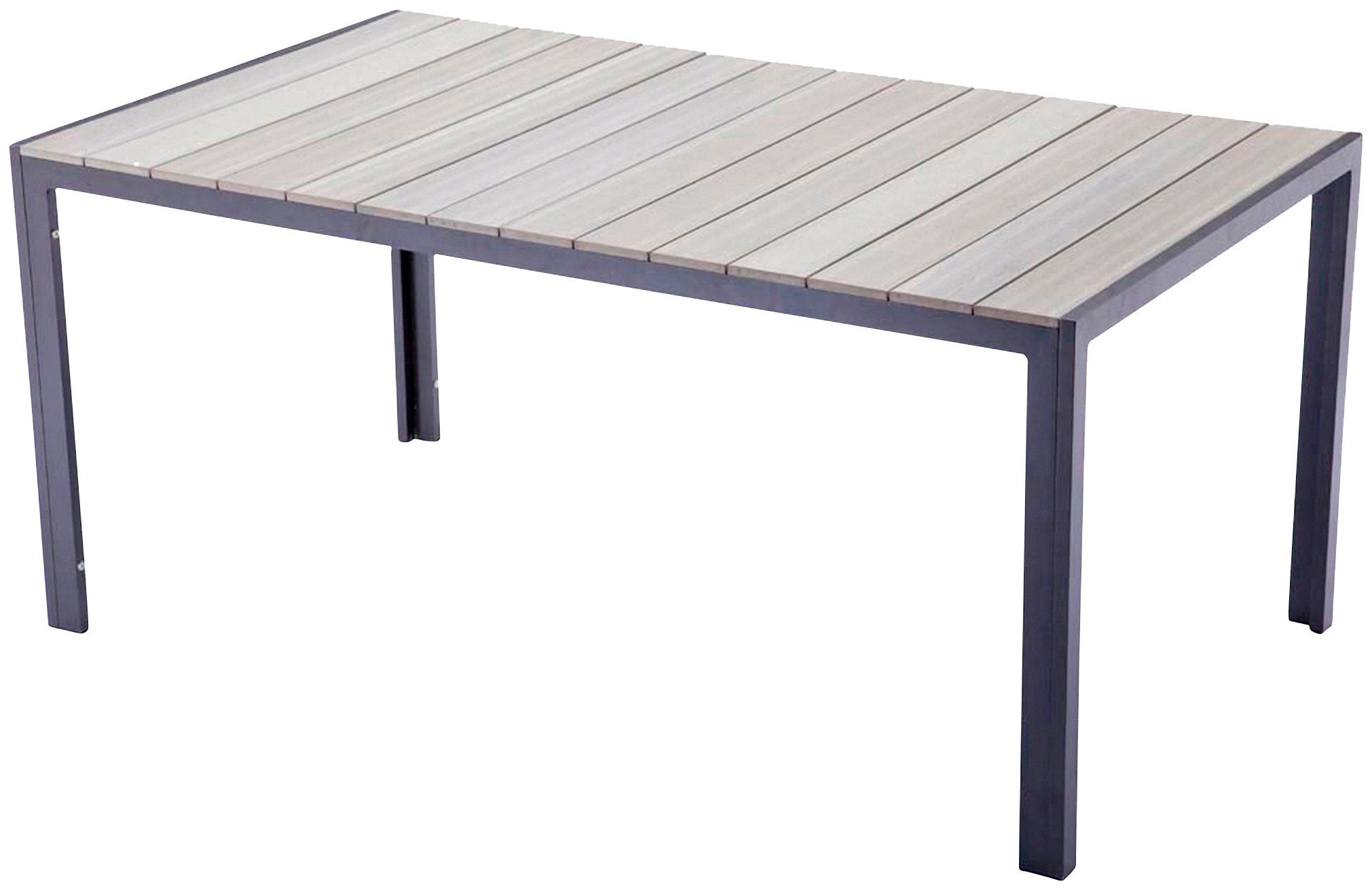 GARDEN PLEASURE Gartentisch »OLIVIA«, NonWood, 150x90 cm, hellgrau