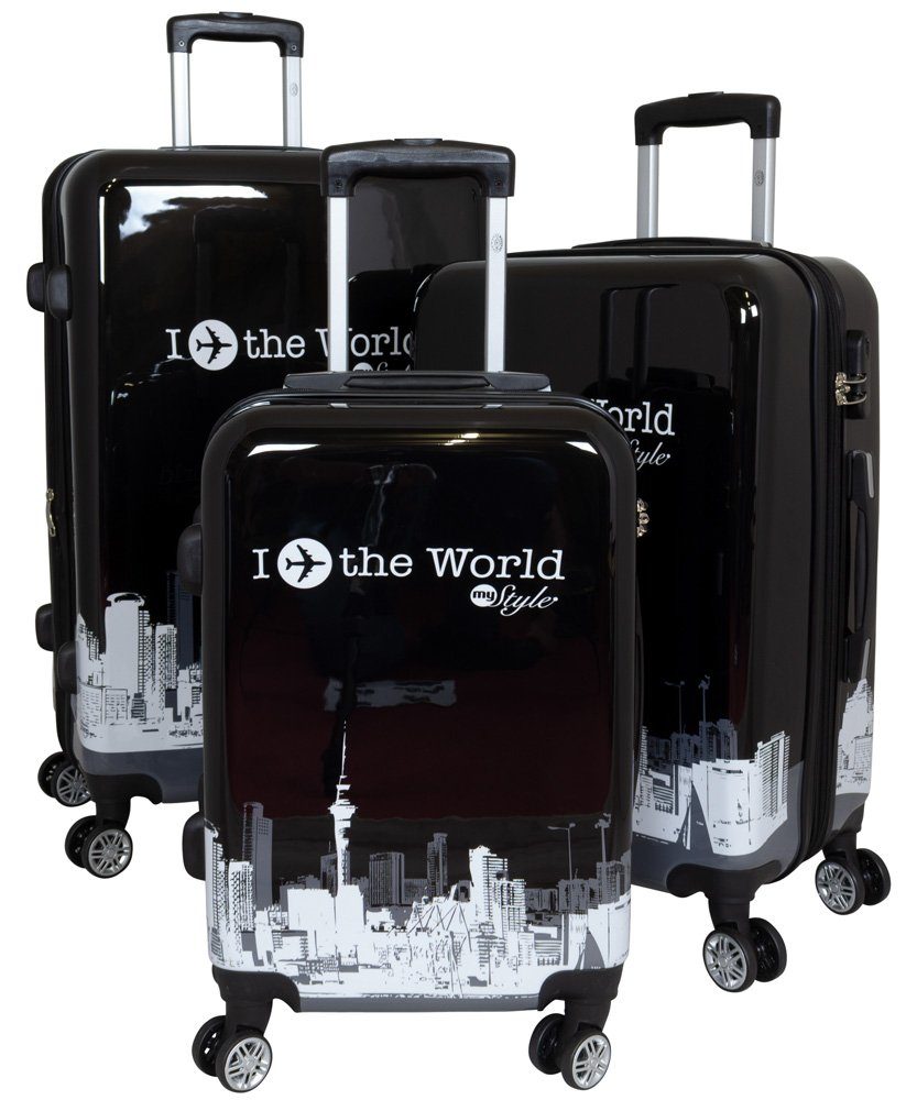 Trendyshop365 Hartschalen-Trolley Fly the World, Koffer günstig online kaufen