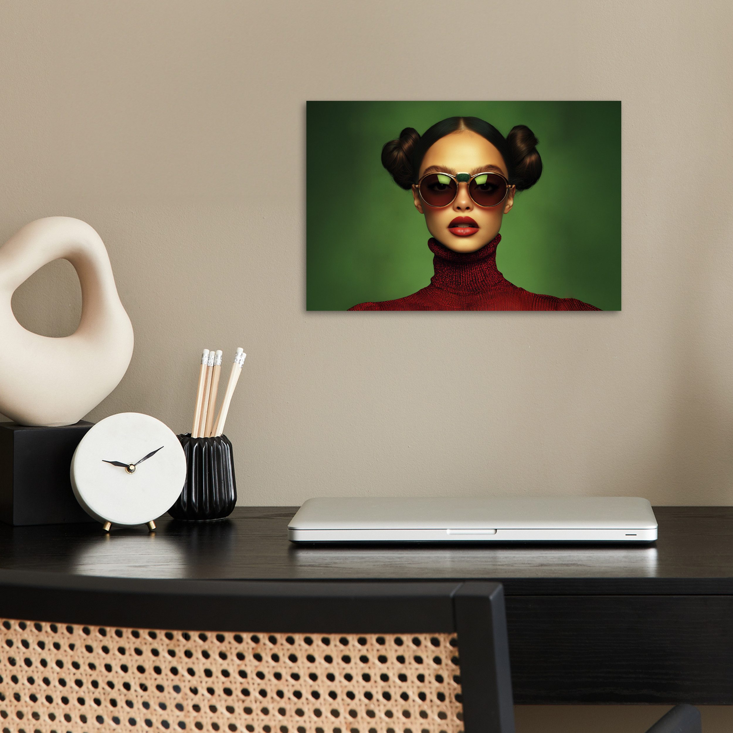 MuchoWow Poster Frau - Grün - günstig online kaufen