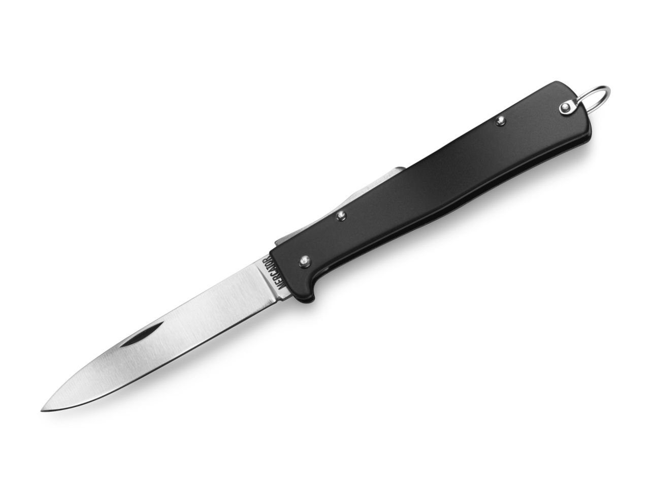 Otter Messer Taschenmesser Mercator-Messer groß schwarz mit Clip, Klinge Carbonstahl, Backlock