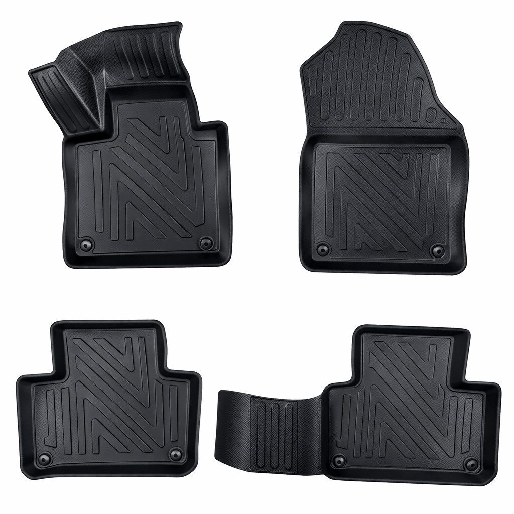 fussmattenprofi.com Auto-Fußmatte 3D Fußmatten für Volvo XC-90 2015-2026 (No Hybrid) Carbon-Optik Gummi (1 St), für Volvo Volvo XC90, Volvo XC 90