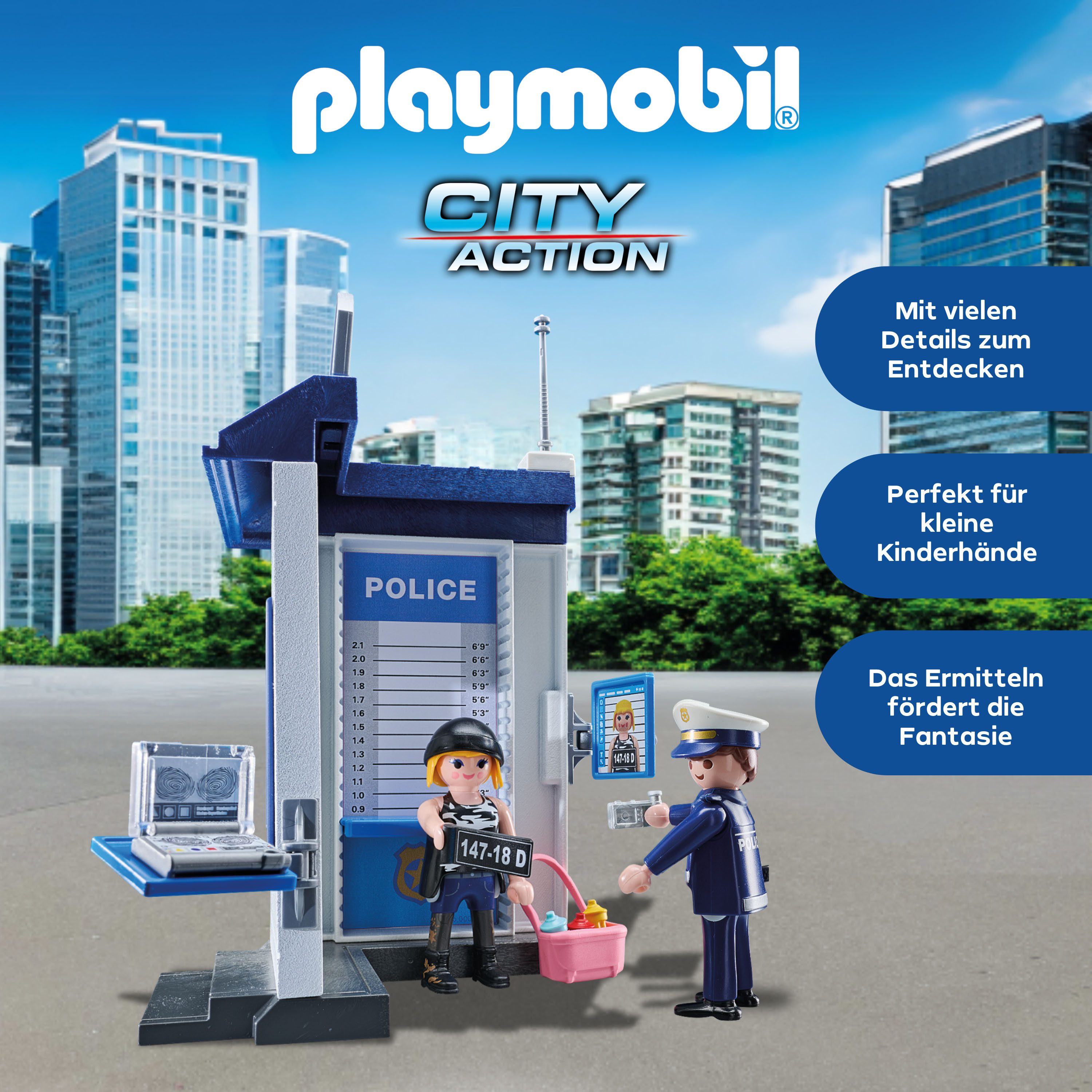 Playmobil® Polizei Ermittlungszimmer (71733), Playmobil Action Heroes Konstruktions-Spielset, (38 St), Made in Europe