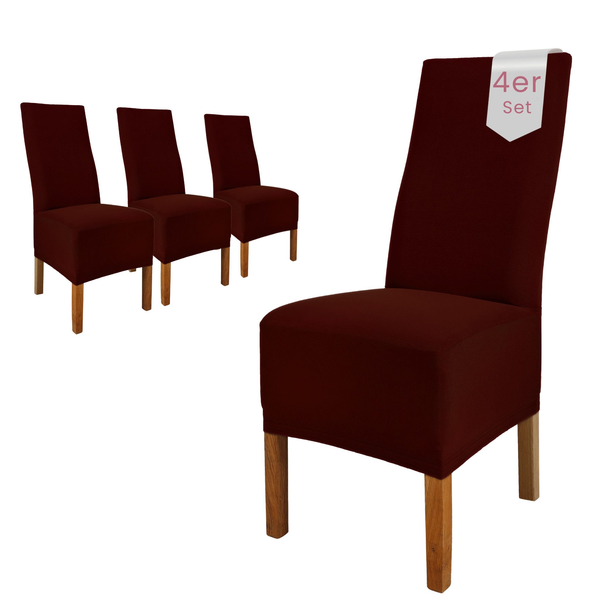 sh SCHEFFLER-HOME LIVE HOMESTYLE Stuhlhusse Moderner Stuhlbezug "Emma" aus elastischer Baumwolle Cottina, abnehmbarer & waschbarer Spannbezug für Stühle
